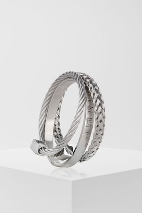 دستبند استیل (فولاد) نارنجی زنانه استیل (فولاد) WATCHOFROYAL - کد 101051110