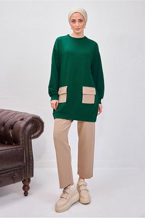 ست بالاتنه و پائین تنه حجاب سبز زنانه رگولار TRENDTESETTÜR - کد 790139133