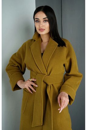 پالتو زرد زنانه پشمی Eccim Fashion - کد 872028841