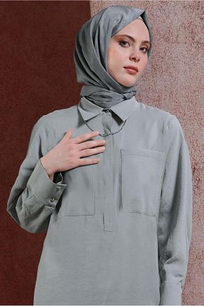 شال طوسی زنانه پلی استر Alvina - کد 824376433