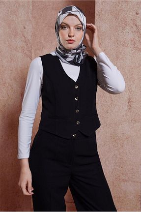 روسری مشکی پلی استر Alvina - کد 830155554