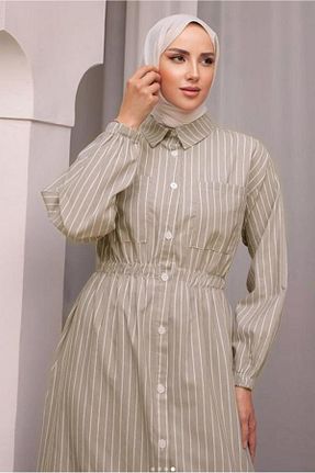 لباس حجاب بژ زنانه رگولار TRENDTESETTÜR - کد 837916976