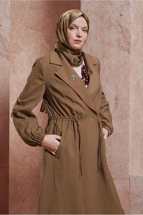 شال قهوه ای زنانه پلی استر Alvina - کد 825621668