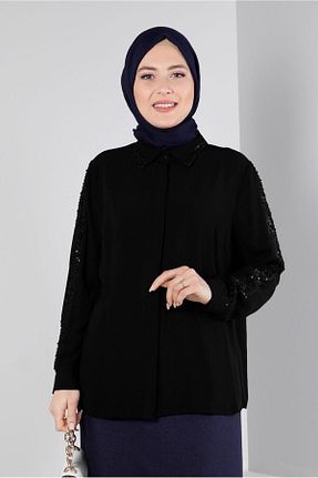 بلوز حجاب مشکی زنانه رگولار TRENDTESETTÜR - کد 830912199
