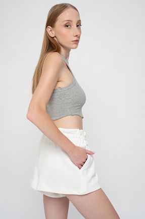 شلوارک و برمودا نباتی زنانه فاق بلند COMMON MELON - کد 872033009