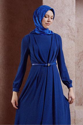 روسری سرمه ای پلی استر Alvina - کد 855461565