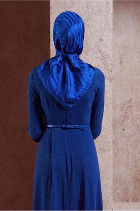 روسری سرمه ای پلی استر Alvina - کد 855461565