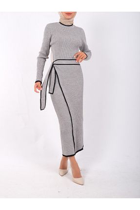 لباس حجاب طوسی زنانه رگولار Modamorfo - کد 872035132