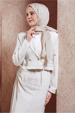 شال قهوه ای زنانه پلی استر Alvina - کد 856845570