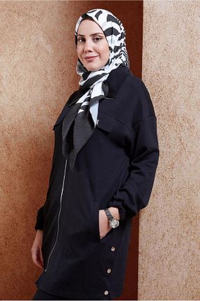 روسری مشکی پلی استر Alvina - کد 857591358
