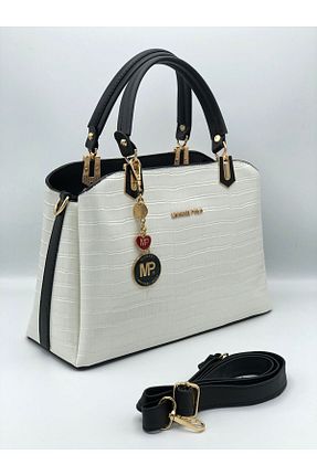 کیف دوشی سفید زنانه چرم مصنوعی mıchael polo - کد 872040875