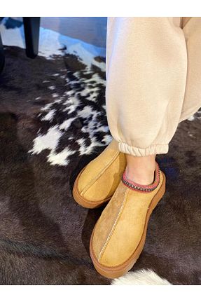 بوت خانگی قهوه ای زنانه جیر PİTODESİGNSTORE - کد 872049301