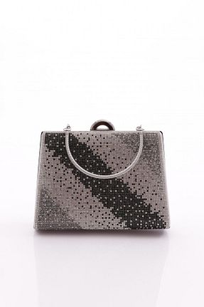 کیف مجلسی طوسی زنانه چرم مصنوعی Dgn - کد 872059040