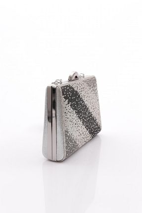 کیف مجلسی طوسی زنانه چرم مصنوعی Dgn - کد 872059040