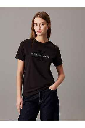تیشرت مشکی زنانه رگولار Calvin Klein - کد 853724226
