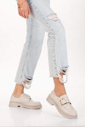 کفش کژوال بژ زنانه چرم مصنوعی PASSAGE SHOES - کد 872117824