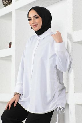 پیراهن سفید زنانه گشاد fashion hunter - کد 872118718