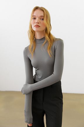 بادی طوسی زنانه یقه نیم ماهیگیر urban focus - کد 869160887