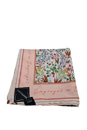روسری نارنجی پنبه پلی استر Emproyal - کد 872133806