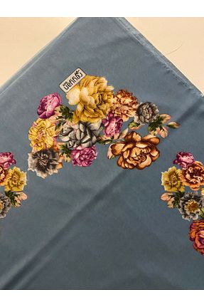 روسری فیروزه ای پنبه ای reyyan ipek - کد 872139059