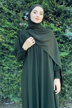 شال خاکی زنانه پنبه ای ASİLNUR - کد 872135896
