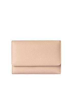 کیف پول بژ زنانه چرم خالص Guzini - کد 872140108