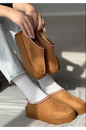 بوت / نیم بوت قهوه ای زنانه چرم مصنوعی Aytek - کد 872285711