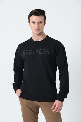 سوئیشرت سرمه ای مردانه نوشته / شعار Brothers - کد 806739385