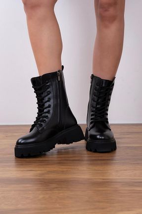 بوت / نیم بوت مشکی زنانه چرم مصنوعی sovrana - کد 872170158