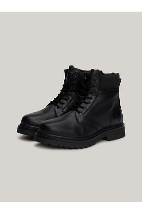 بوت / نیم بوت مشکی مردانه پاشنه تخت Tommy Hilfiger - کد 863390194