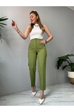 شلوار سبز زنانه پلی استر Size Özgü - کد 872175310