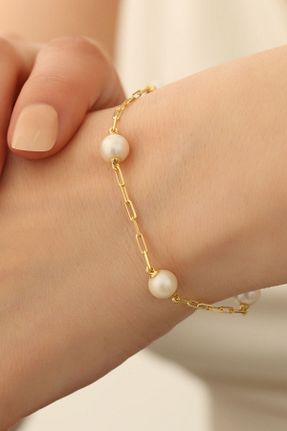 دستبند نقره طلائی زنانه 925 عیار Nox Jewelry - کد 823666529
