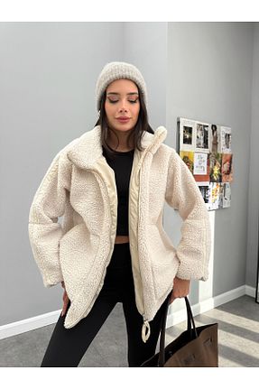 کاپشن بژ زنانه Relaxed ESRAHELVACI - کد 872194570