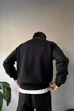 سوئیشرت مشکی مردانه ساده Flaw Wear - کد 872201946