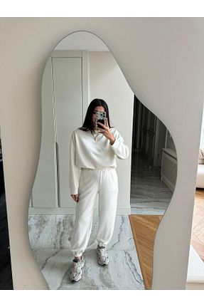 ست بالاتنه و پائین تنه نباتی زنانه بافت Bade Butik - کد 872206205