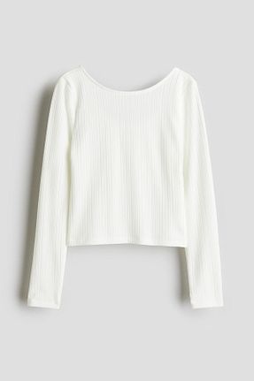 بادی سفید بچه گانه جرسی H&M - کد 872242451