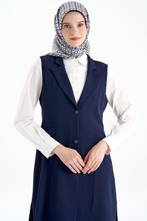 جلیقه حجاب سرمه ای زنانه رگولار Tuğba - کد 872251604