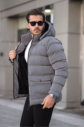 کاپشن طوسی مردانه رگولار LORD life - کد 872248016
