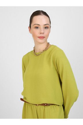 ست بالاتنه و پائین تنه سبز زنانه پلی استر Refka - کد 872280007
