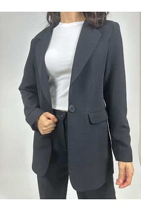 کت بلیزر مشکی زنانه پارچه ALZEN - کد 872276510