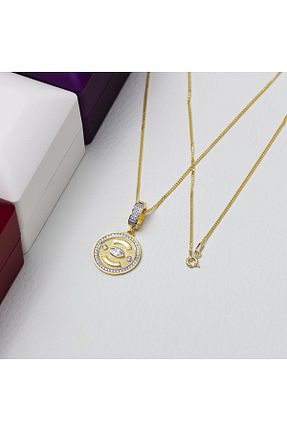 گردنبند نقره طلائی زنانه 925 عیار NAGISS - کد 873188445