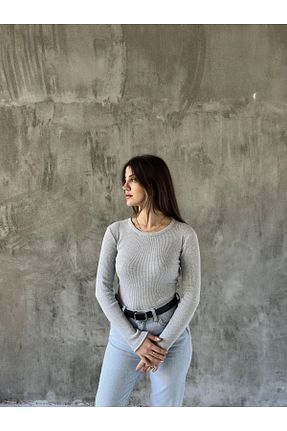 بلوز طوسی زنانه ساده BNK Shop - کد 872274805