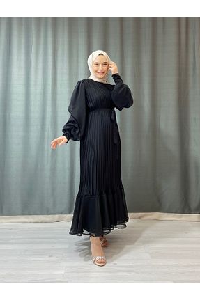 لباس حجاب مشکی زنانه رگولار Papatya Giyim İzmit - کد 666110695