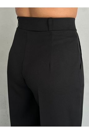 شلوار پارچه ای مشکی زنانه سایز اورجینال Zeo Basic - کد 872303794