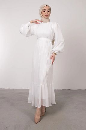 لباس حجاب سفید زنانه رگولار Genel Markalar - کد 872305022