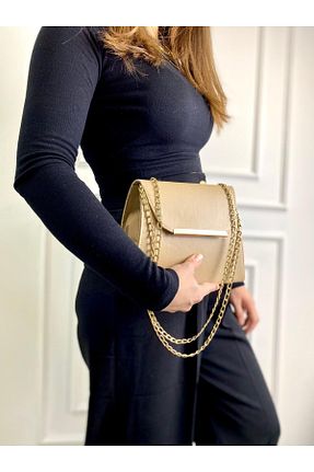 کیف دوشی بژ زنانه چرم مصنوعی modvina - کد 872351727