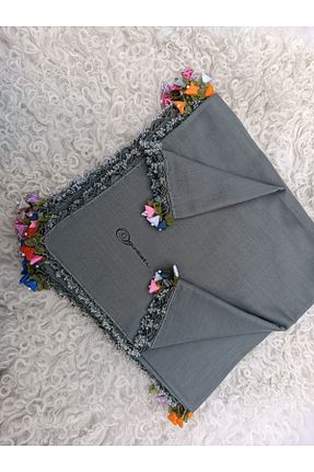 روسری طوسی پنبه ای hoaryage - کد 837032806