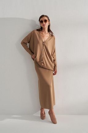 دامن قهوه ای زنانه inspiration - کد 872413499