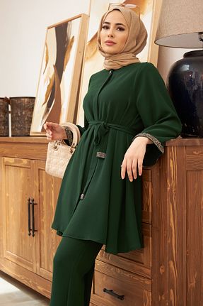 ست بالاتنه و پائین تنه حجاب سبز زنانه رگولار VAVİNOR - کد 286823973