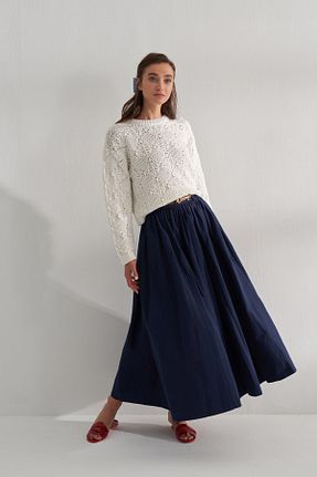 دامن سرمه ای زنانه پنبه ای inspiration - کد 872413068